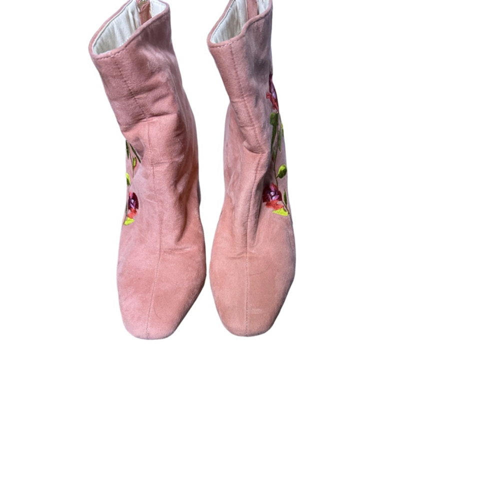 Cape Robbin Pink Embroidered Ankle Boots Size 8 - Picture 3 of 8